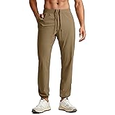 CRZ YOGA Athletic Joggers for Men 31" - Lightweight Running Training Pants with Zip Pockets and Ankle Zippers