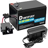 Dimyfiny Upgraded 12 Volt Replacement Battery for Fisher-Price Power Wheels Ride-On Toy Cars | 12V15Ah Battery with Fast Charger &amp; 20A BMS, 2000+ Deep Cycle for Marine, Solar, Fish Finder, Camping