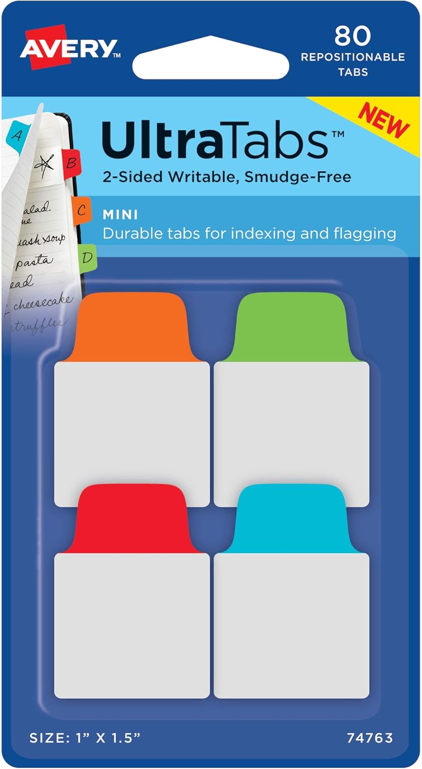 Avery Removable Color-Coding Labels, Removable Adhesive, 1/2" x 1-3/4", Assorted Neon Colors, 180 Labels (6724) : All Purpose Labels : Office Products