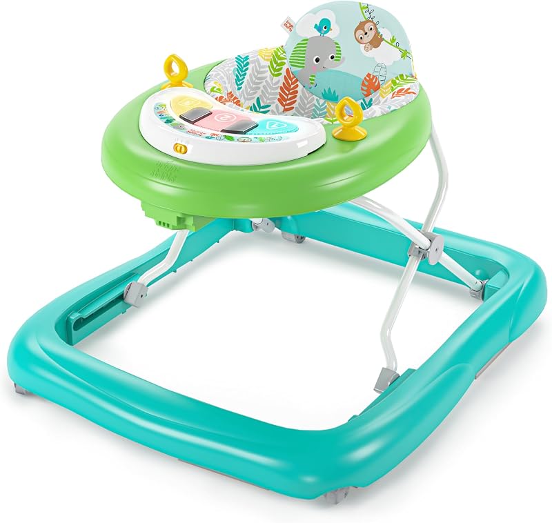 Bright Starts Tiny Trek Jungle Vines 2-in-1 Activity Walker with Piano Toy