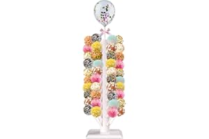 Wood Cake Pop Stand 60 Holes White Lollipop Display Stand Holder for Weddings Baby Showers Birthday Parties Anniversaries Hal