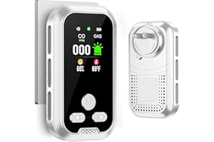 4in1 Plug in Carbon Monoxide Alarm & Combustible Natural Gas Alarm Combination Detector Builti-in Backup Battery HD Screen [ 