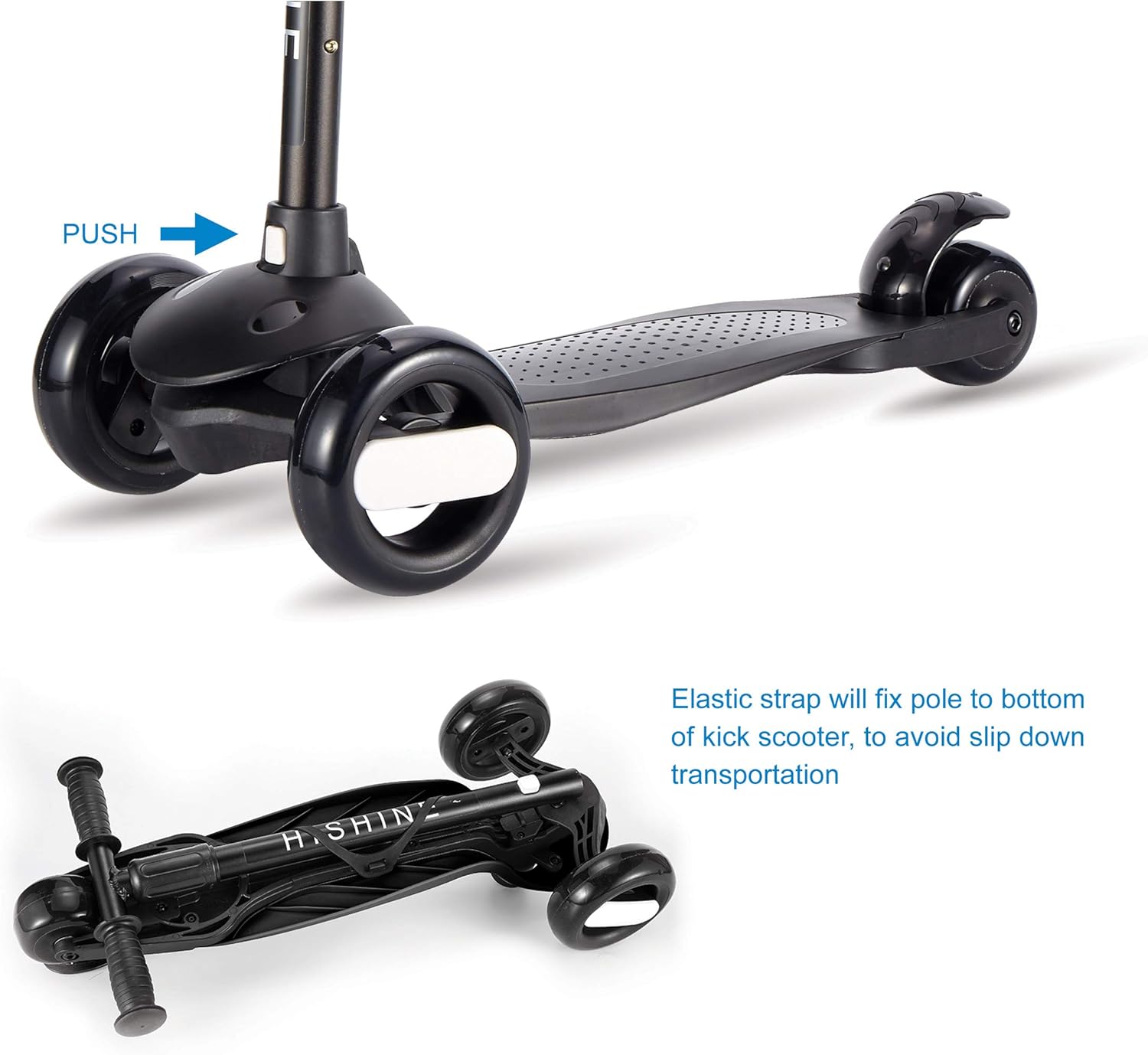 LeantoSteer Light Up Flashing Wheels QuickRelease Extra Wide Sturdy