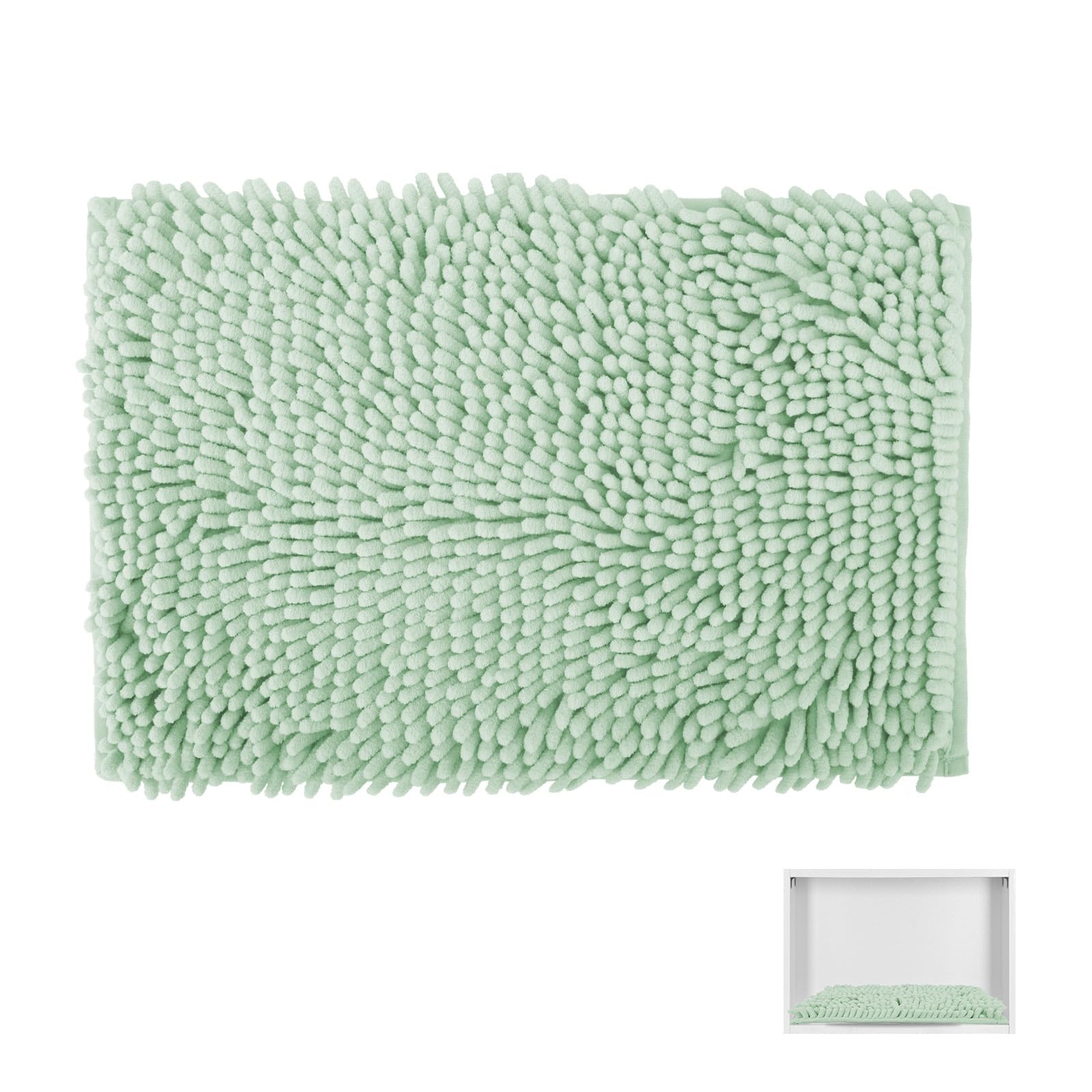 Photo 1 of Locker Rug School Girl Rugs Carpet Chenille 100% Microfiber Locker Carpet with Non Skid Backing Locker Decorations (Green, 11.5X17.5)