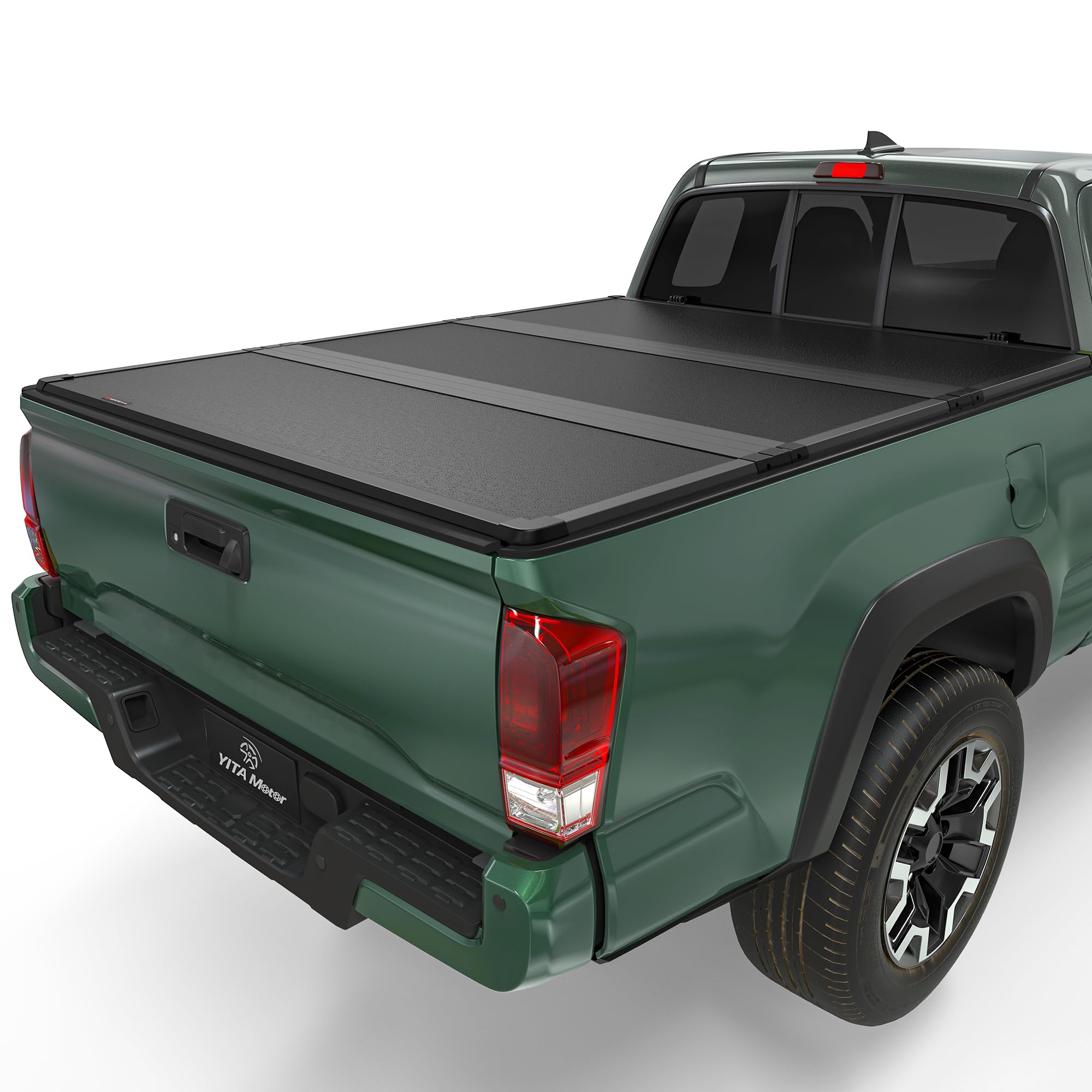 Photo 1 of (missing hardware) YITAMOTOR FRP Hard Tri-Fold Truck Bed Tonneau Cover Fits for Toyota Tacoma 2016-2023