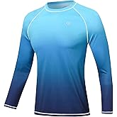 Men's Long Sleeve Swim Shirts Rashguard UPF 50+ UV Sun Protection Shirt Athletic Workout Running Hiking T-Shirt Swimwear