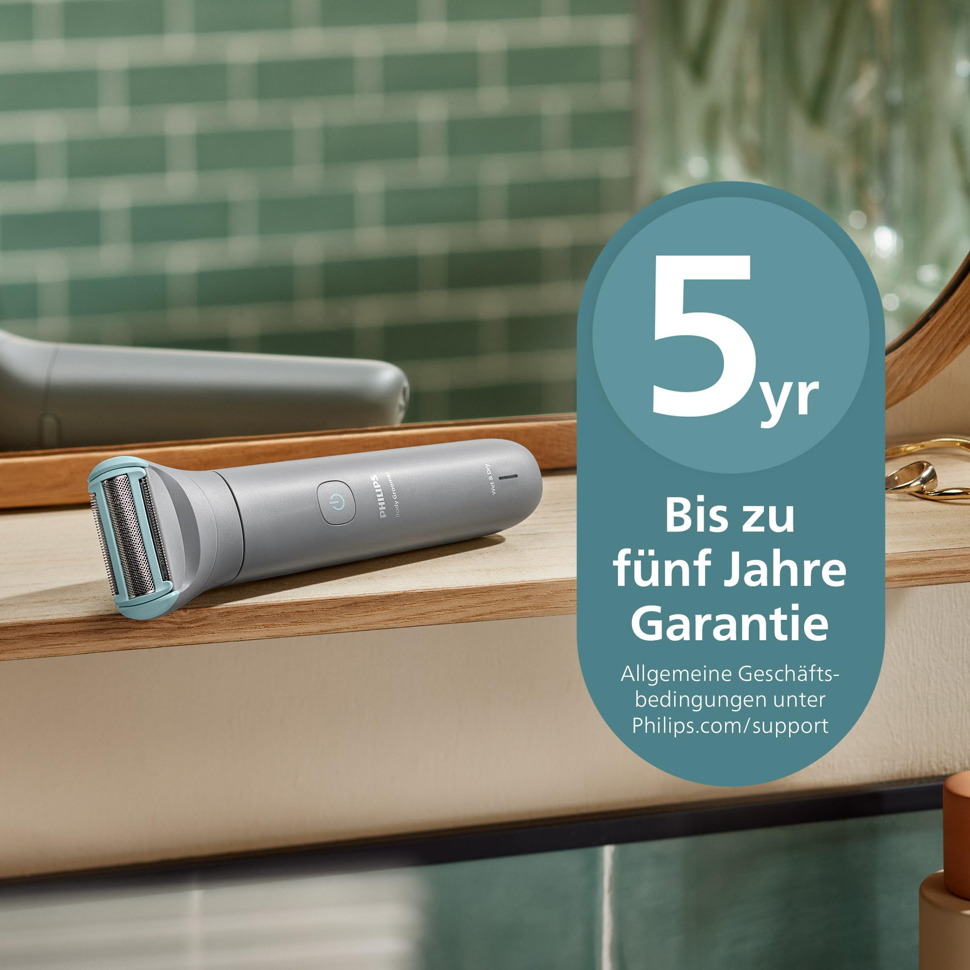 Philips Bodygroom 3000er-Serie – Herrentrimmer mit Dreifachschutz-Rasiersystem, trimmen und rasieren im Intimbereich, hautnah und besonders schonend, 100% duschfest, 80 Min. Laufzeit, BG3480/15 9
