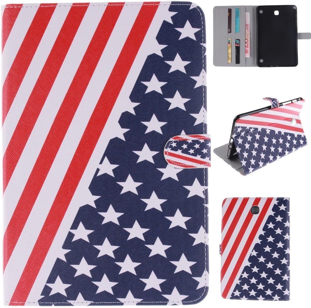Samsung Galaxy Tab A T357 Leather Case,Robot Minions [US Flag] PU Leather Tablet PC Accessory Kits Flip Kickstand Protective Sleeve Cover Case For Samsung Galaxy Tab A 8 inch SM-T357
