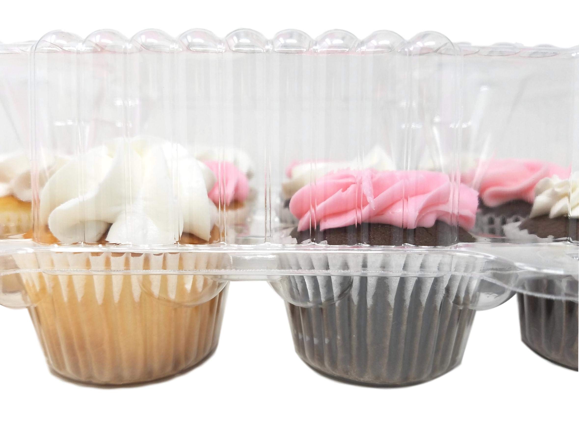 Disposable Cupcake Plastic Containers for 12 Cupcakes Gets Your