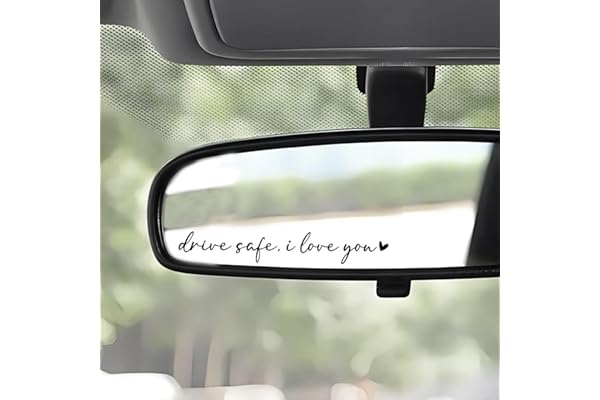 2 x I Love You Drive Safe Mirror Decal, Rearview Mirror Car Decals For Women, Vinyl Decal, Gift For Her, Car Mirror Decal, Gift For Him, Set of 2