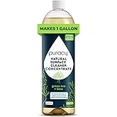 Puracy 99.9% Natural All Purpose Cleaner Concentrate - Makes 128oz Multi Purpose Cleaner - Green Tea & Lime - Surface Cleaner, Floor Cleaner, Kitchen, Cleaner, Bathroom Cleaner - Cleaning supplies