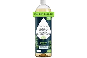 Puracy 99.9% Natural All Purpose Cleaner Concentrate - Makes 128oz Multi Purpose Cleaner - Green Tea & Lime - Surface Cleaner, Floor Cleaner, Kitchen, Cleaner, Bathroom Cleaner - Cleaning supplies