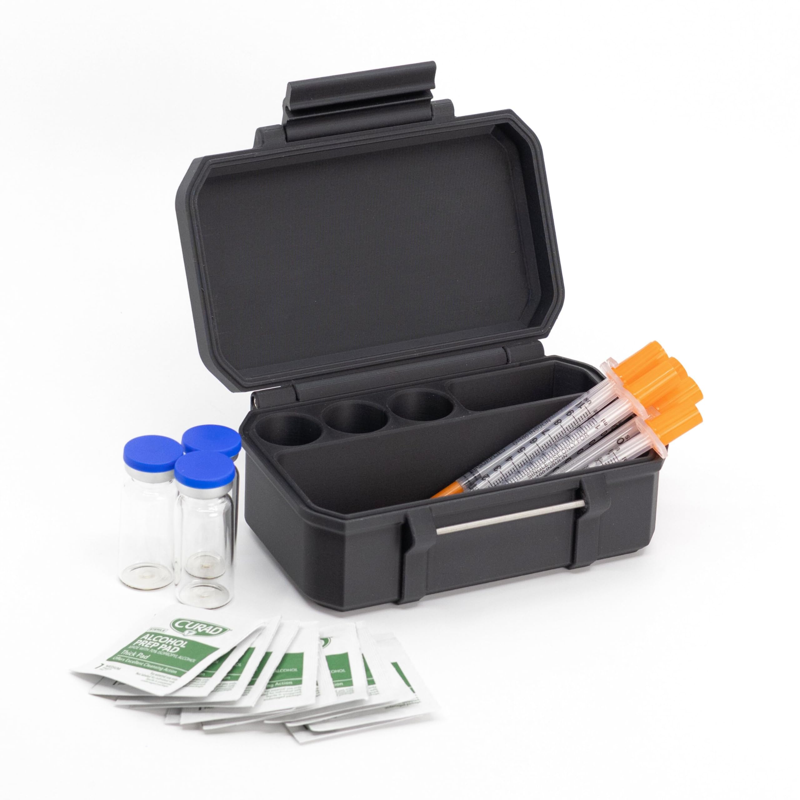 Photo 1 of 10ml Vial Case for Insulin and Peptide Vials | Room for Syringes and Skin Prep Wipes | Injection Travel Kit