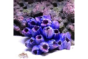 Danmu 1Pc of Polyresin Coral Ornaments, Aquarium Coral Decor for Fish Tank Aquarium Decoration 3 7/10" x 2 9/10" x 1 9/10" (Purple)
