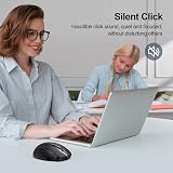 TECKNET Bluetooth Mouse Rechargeable Tri-Mode 4800DPI Silent 6 Button Black view 5
