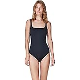 Gottex Square Neck Textured One Piece Swimwear - Front & Back Lining, Built-in Soft Cups, Tummy Control, Textured Fabric
