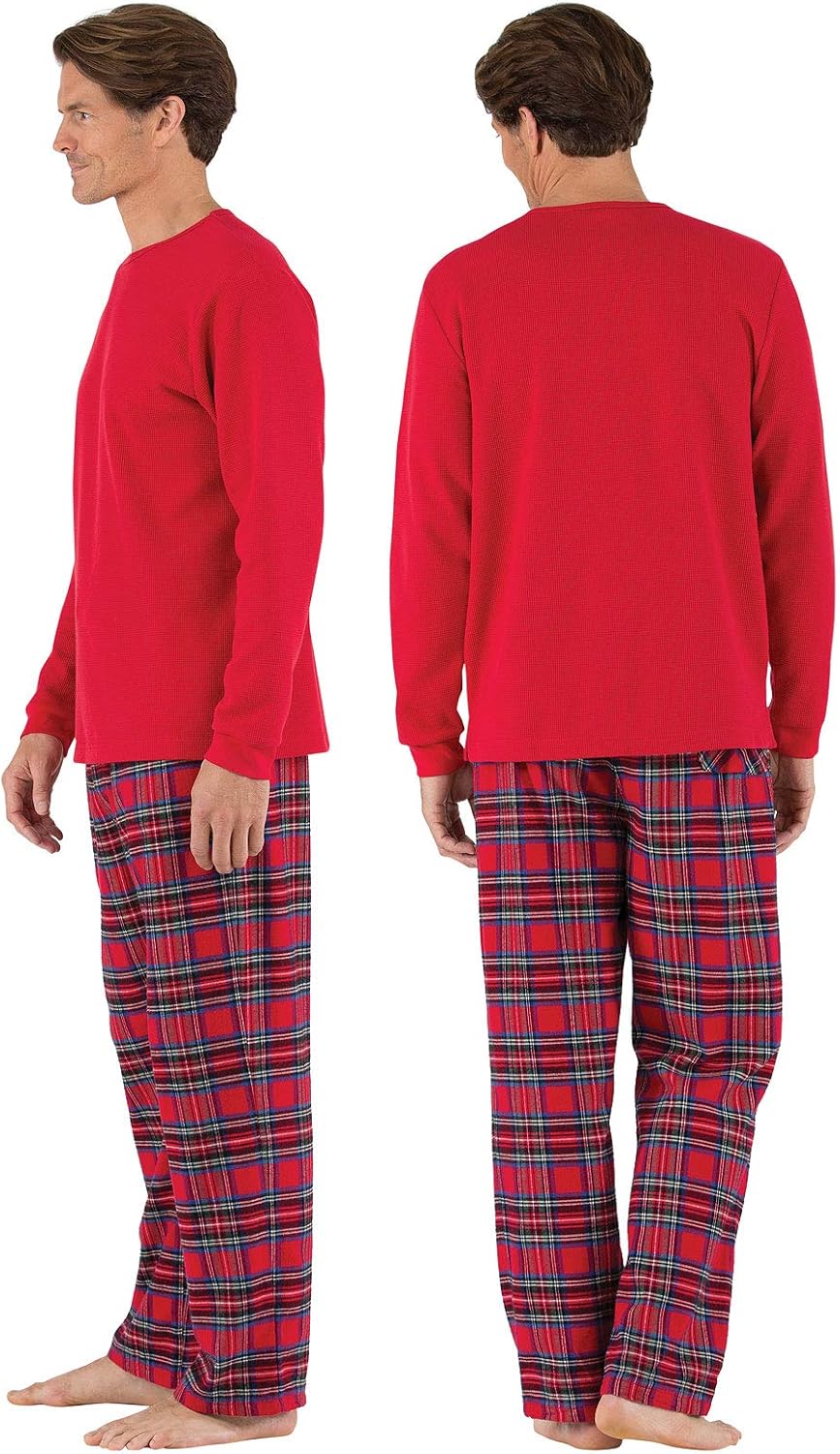 PajamaGram Mens Pajamas Set Plaid - Mens Flannel Pajama Set at  Men’s Clothing store