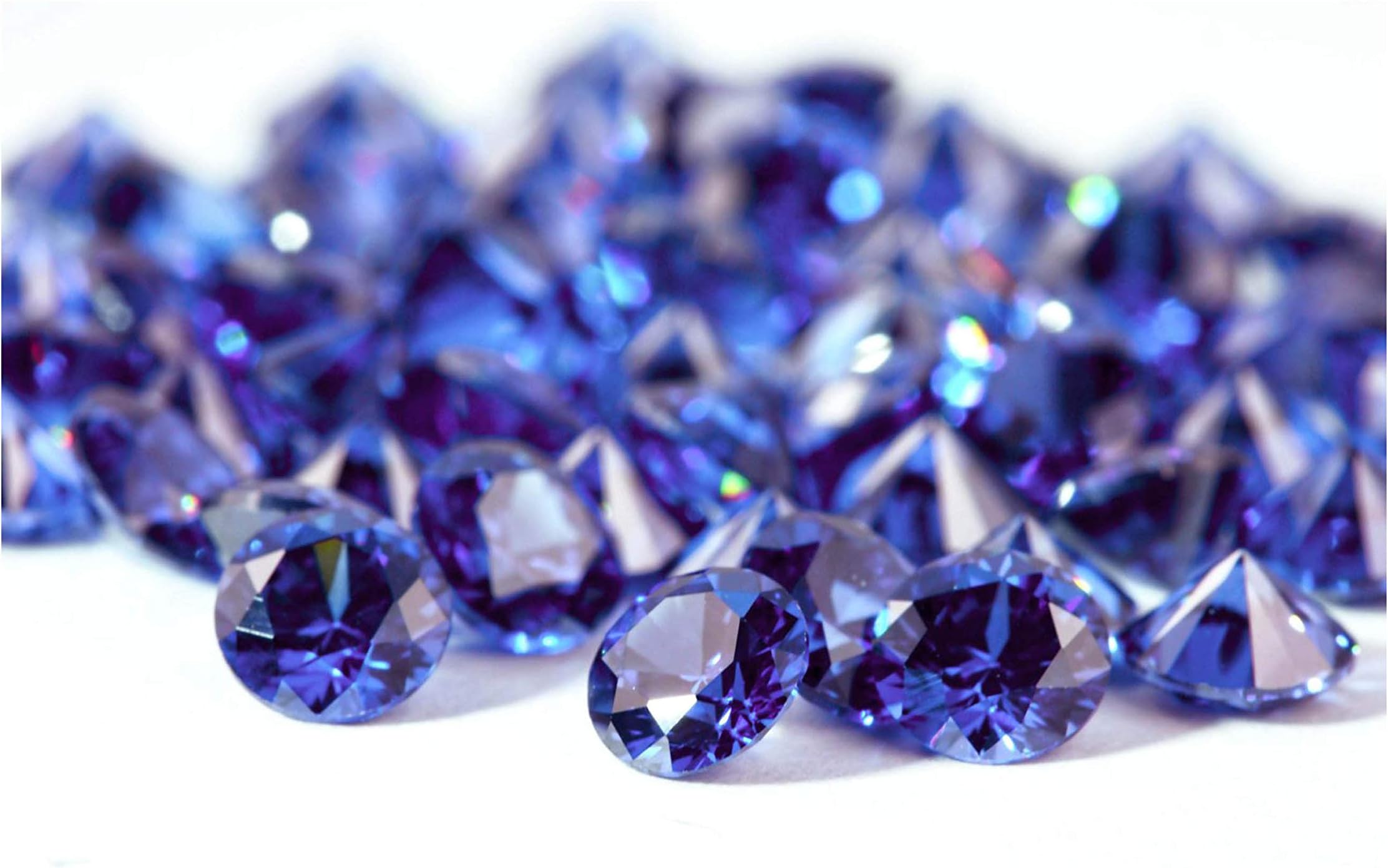 Neerupam Collection Blue Colour Cubic Zirconia AAA Loose Gemstones Round 1mm - 10mm, Cubic Zirconia CZ Stone for Ring/Necklace/Earrings, Jewelry DIY, Jewelry Making(1mm/1000pcs)