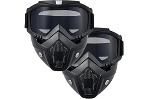 PLOOTA Paintball Mask Anti Fog,Airsoft Mask Full Face,Tactical Mask, Motorcycle Helmet Goggles with Removable Face Mask for Men Women