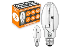 GoodBulb 70-Watt High Pressure Sodium HID Light Bulb E26 Base ED17 ANSI Code S62 2000K Warm White Color Clear Finish 24000 Life Hours (Pack of 2 Bulbs)