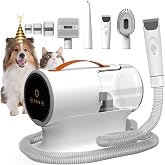 FIXR Dog Grooming Vacuum Kit with Clippers, 12000Pa Strong Suction, 2L Large Dust Cup, Low Noise <50dB, 5-in-1 Pet Hair Trimmer for Dogs Cats Shedding &amp; Home Grooming