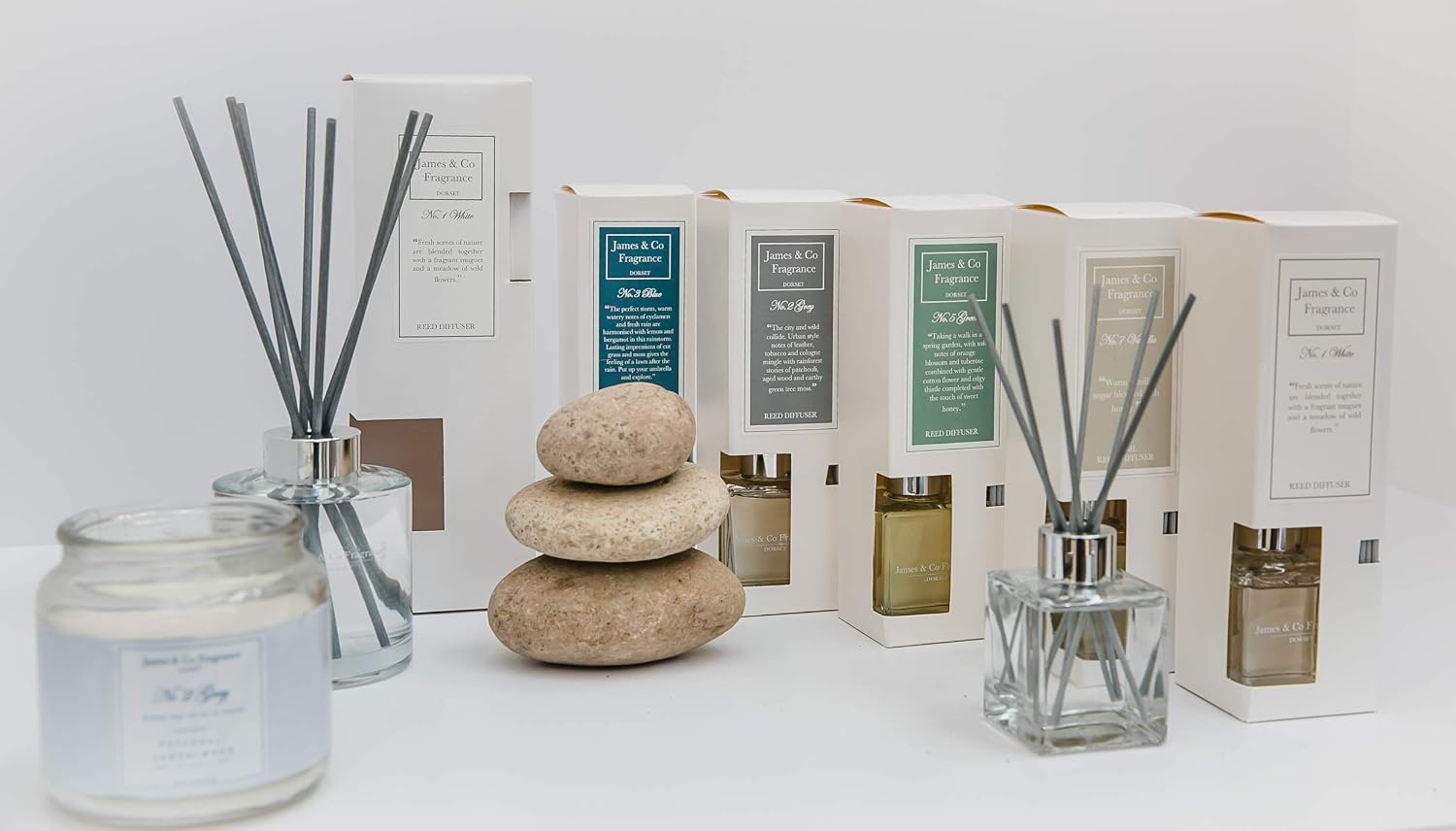 James & Co No.7 Vanilla (Sweet Vanilla) 100ml Home Fragrance Reed Diffuser Set, White, 100 ml (Pack of 1) - Image 5