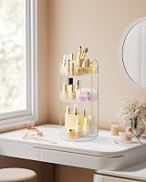 SONGMICS Rotating Makeup Organiser 3-Tier Round Vanity Organiser view 2