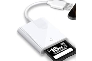 RICHUPON [Apple MFi Certified] Lightning to SD Card Camera Reader for iPhone iPad,Memory Card Reader Trail Camera Viewer SD Card Adapter Compatible with iPhone 14/13/12/11/XS/XR/X/8/7,Plug and Play