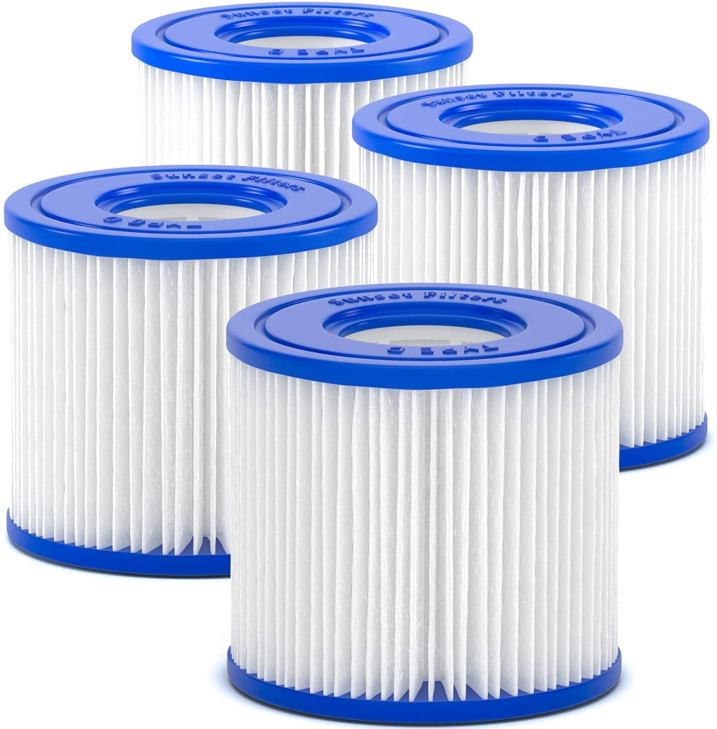 Hot Tub Filter Cartridge VI, Replacement Filter Compatible with Bestway Filter Cartridge VI for L-a-y-Z spa Swimming Pool, Miami, Vegas, Palm Springs, Paris Monaco, 4 PCS (VI)