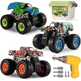 Trovogil Take Apart Monster Truck Toys for Kids 3 4 5 6 7 8 Year Old Boys, STEM Educational Building Toys with Electric Drill