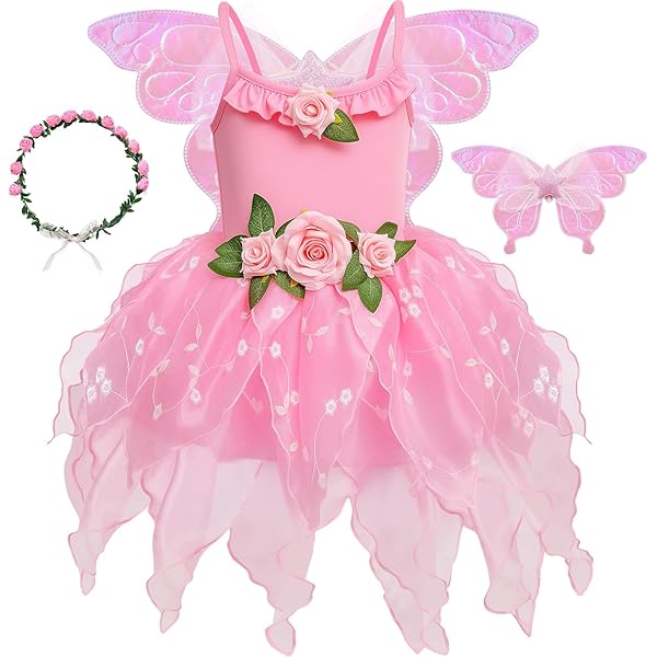Amazon.com: Great Pretenders Fairy Blooms Deluxe Dress & Wings, Girls Fairy  Dress Costume with Detachable Wings (Size 5-6) : Clothing, Shoes & Jewelry