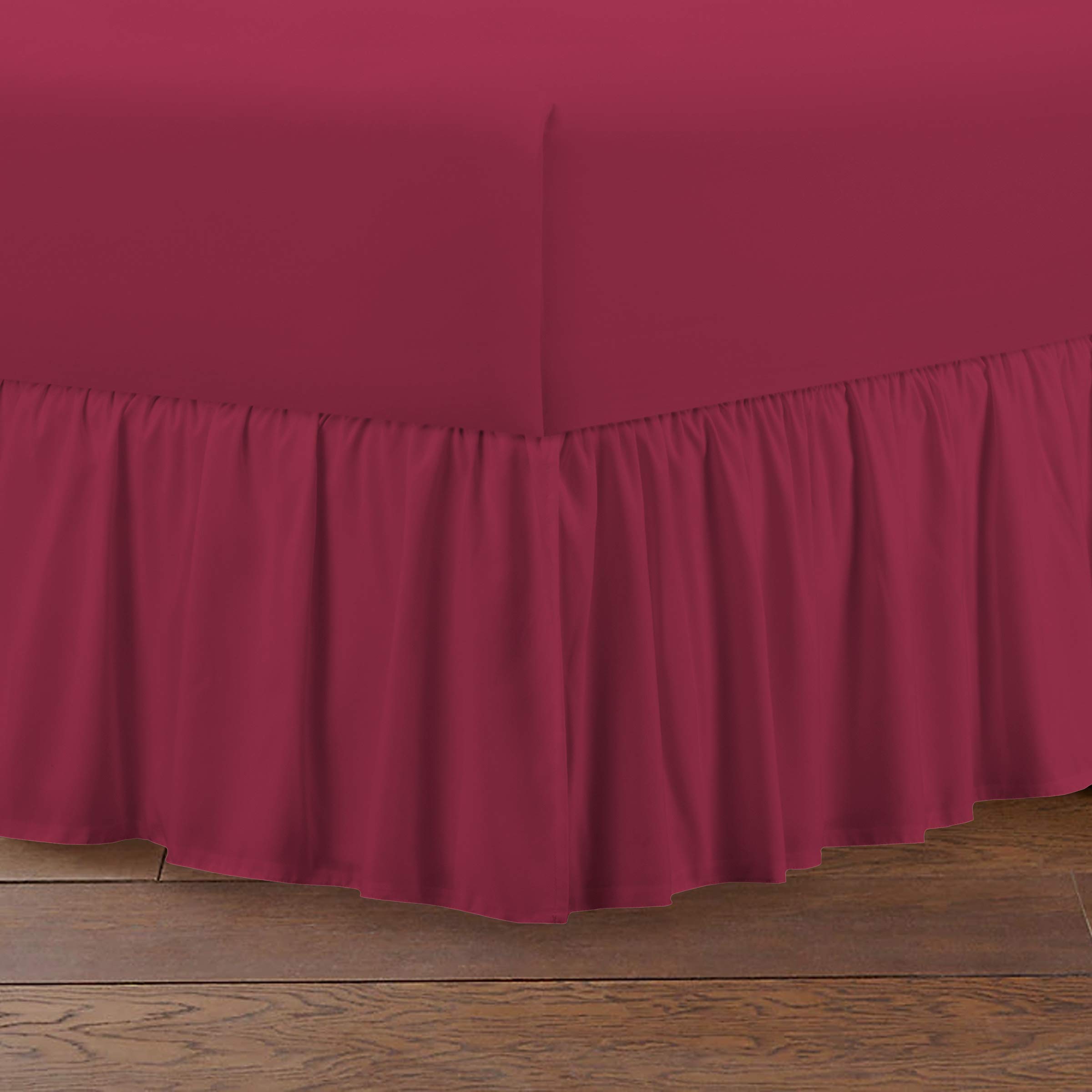 Polycotton Frill Valance Sheet Plain Dyed Fitted Bed Base Cover Soft Easy Care Solid Colours Single Double King Super King