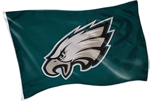 Team Sports America NFL Philadelphia Eagles 3 x 5 Outdoor Durable Flag with Grommets | Heavy Duty Flag & Banner for Outdoor Garden Patio | Indoor Wall Decor | Works with Flag Poles for House