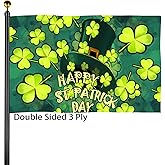 St. Patrick's Day Flags 3x5 Outdoor Double Sided 3 Ply Heavy Duty Happy St Patricks Day Flags Banner for Outside with 2 Brass Grommets UV protection Fade Resistant for Indoor Outdoor