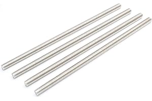 Smartsails M8 x 200mm，304 Stainless Steel Full Threaded Rod, Right Hand Thread (4 Pieces)