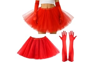 BEBILA Tutus for Women Adults 5 Layers Fluffy Tutu Dance Ballet Bubble Skirts for Girls Teens Halloween Christmas Dress Costume