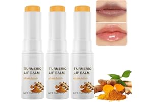 OMEXRY Lip Lightening for Dark Lips, Turmeric Lip Balm, Moisturizing Lip Care for Dry Lips, Lip Exfoliator Scrub for Lip Softening & Hydration (3PC)