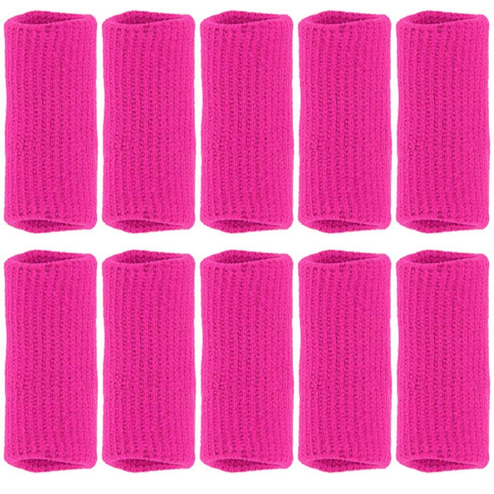 Alike Finger Sleeves 10PCS, Professional Nylon Fingerstall Finger Protective Cover for Basketball, Volleyball, Tennis, Badminton,Boating and More.(Pink)