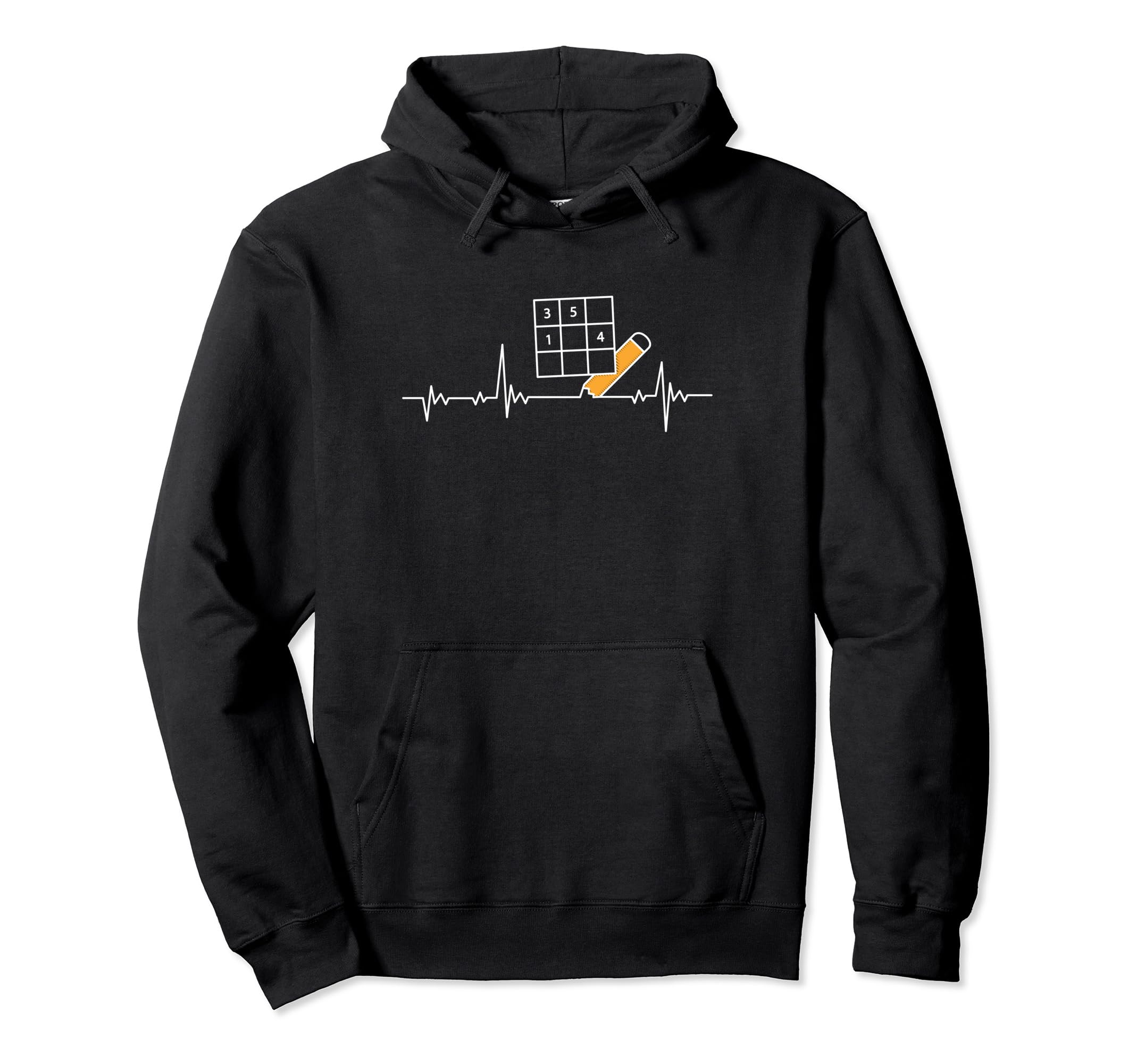 Sudoku Heartbeat Number Puzzle Game Sudoku Gift Pullover Hoodie