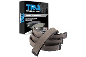 TRQ Rear Parking Brake Shoe Set Compatible with 2010-2015 Lexus 06-14 Subaru 11-20 Toyota