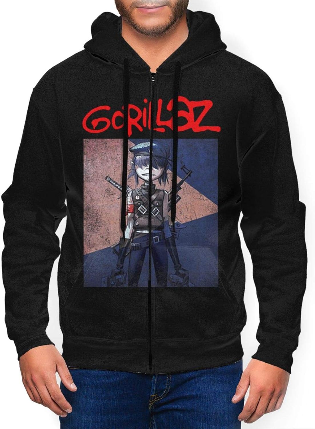 gorillaz zip up hoodie