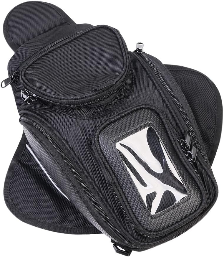 Yicar New Black Oil Fuel Tank Bag Magnetic Motorcycle Motorbike Saddle Bag w/Window Moto Accessory