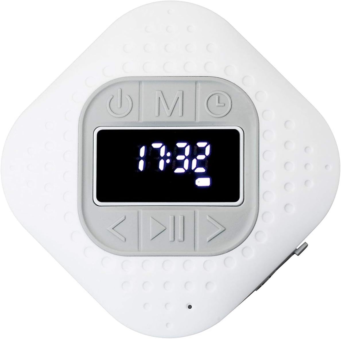 Lenco BAR-013 Bluetooth V.5 Duschradio - IPX4 Bluetooth Lautsprecher - Freisprechfunktion - Saugnapf - PLL FM Badradio - 3 Watt RMS - 1000mAh Li-Ionen Akku - Outdoor geeignet - weiß