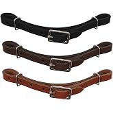 Showman Adjustable Oiled Leather Curb Strap