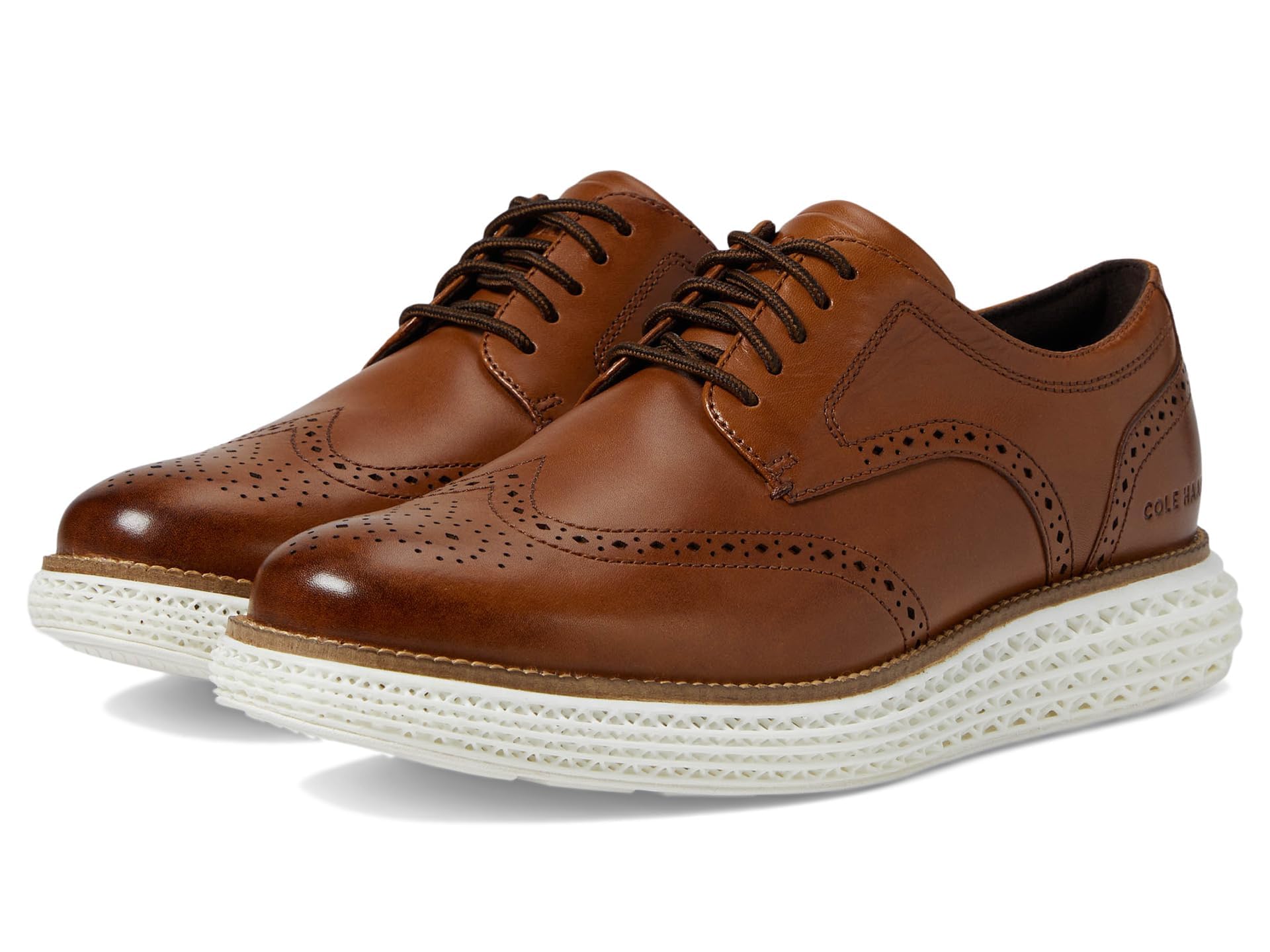 Cole Haan Men’s Original Grand 2.0 Wingtip Oxfords, British Tan, 9.5-W US