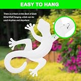 OFFCUP Metal Gecko Wall Decor 3pc Garden Outdoor Wall Art Hanging Sculpture view 4