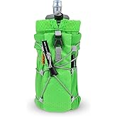 Orange Mud Soft‑Flask 500 ml Handheld Running Flask – No‑Bounce Easy‑Grip Sleeve, Adjustable Closure, Lightweight Nylon for Road & Trail – Lime Green