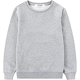 Kid Nation Kids Slouchy Soft Brushed Fleece Casual Basic Crewneck Sweatshirt for Boys or Girls 4-12 Years