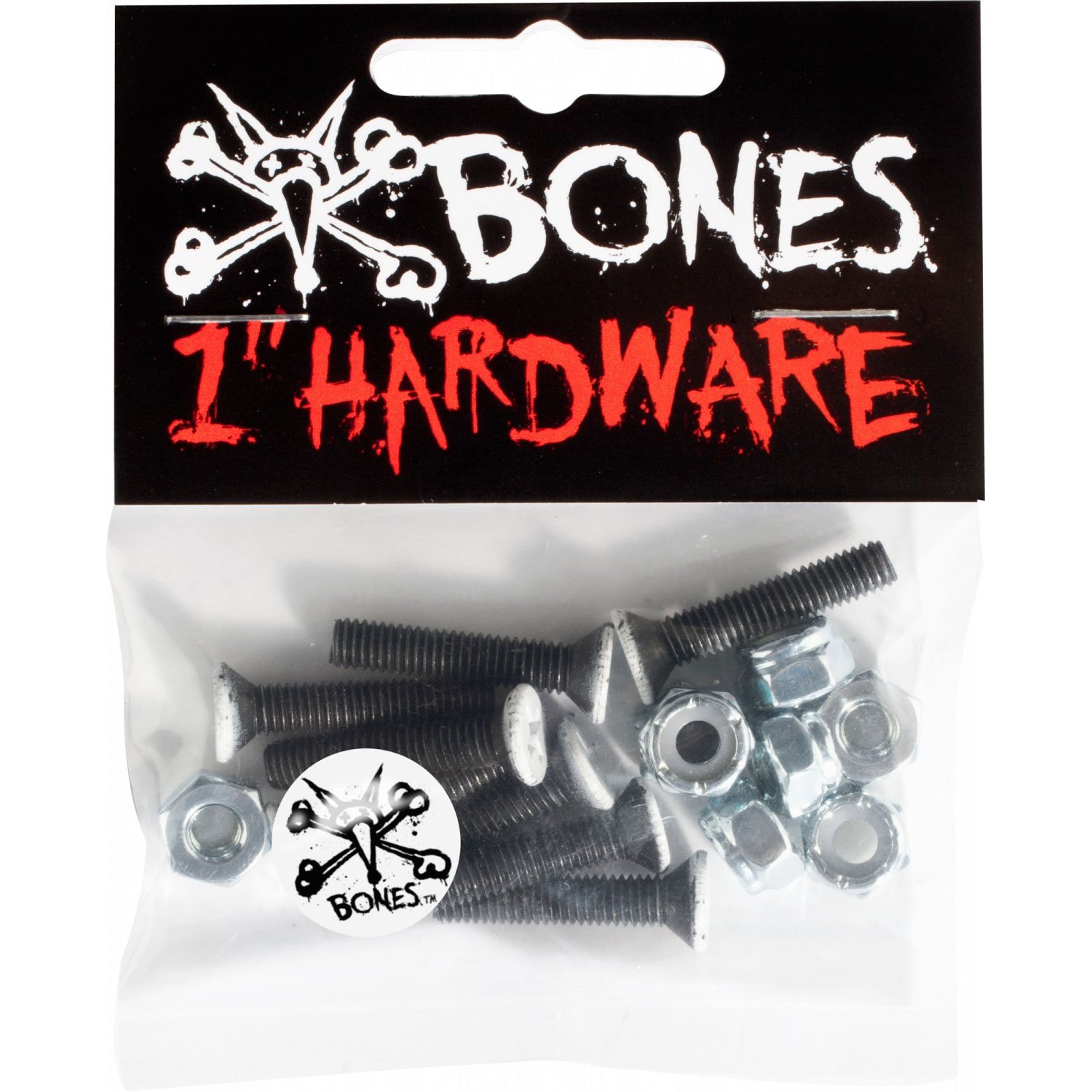 Bones Skateboard Bushings Hard 96 Black with Riser Pads 1 Phillips