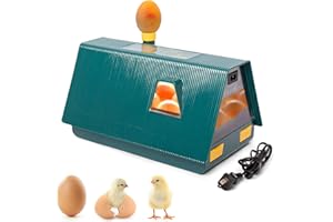 HPC DEC R OUR HAPPY PLACE HPC DECOR Incubators for Hatching Eggs,Egg Incubator with Automatic Egg Turning and Humidity Control 10Eggs Egg Candler Low Noise for Hatching Chickens Ducks Quails Birds